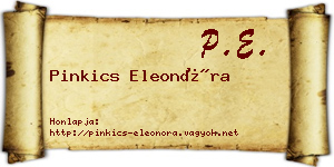Pinkics Eleonóra névjegykártya